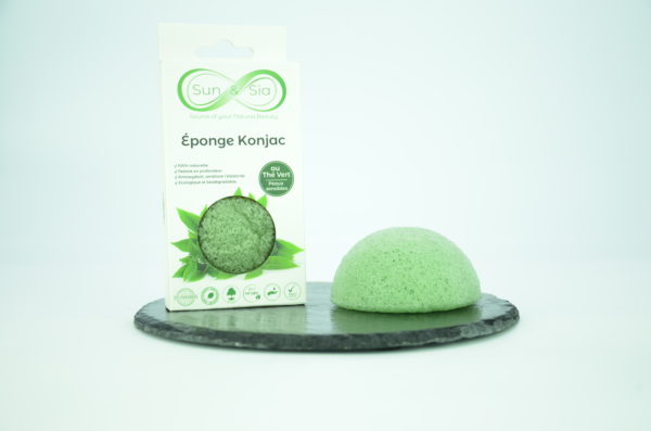 Eponge KONJAC au Thé Vert – Image 2