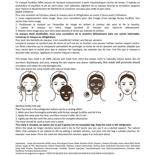 Masque Visage Konjac Nature Hydratant – Image 4