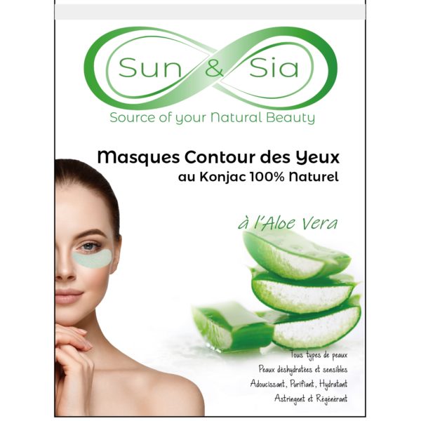 Masque Konjac Contour des Yeux à l'Aloe Vera – Image 4