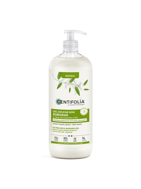 GEL DOUCHE VERVEINE CITRONNÉE CENTIFOLIA 1 LITRE